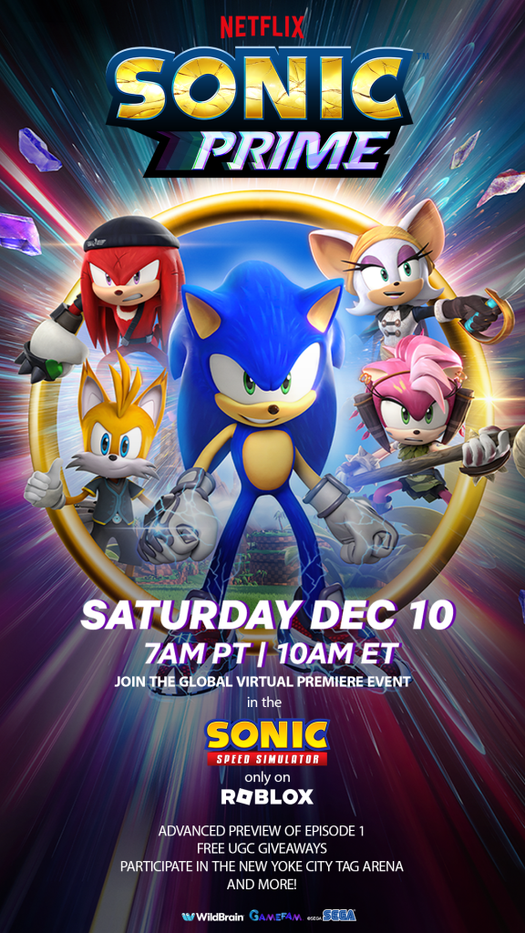 Sonic Prime Netflix Series to Premiere on Roblox in Developer Gamefam's Sonic  Speed Simulator - ONE PR Studio